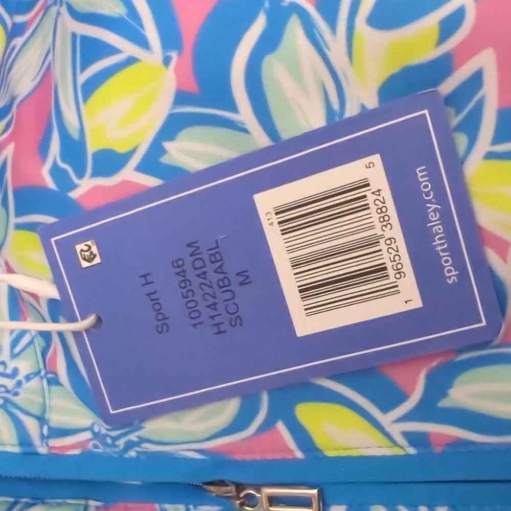 NWT SPORT HALEY Colorful Floral Sleeveless Pleated Dress -W- Matching Shorts (M) - Picture 4 of 8